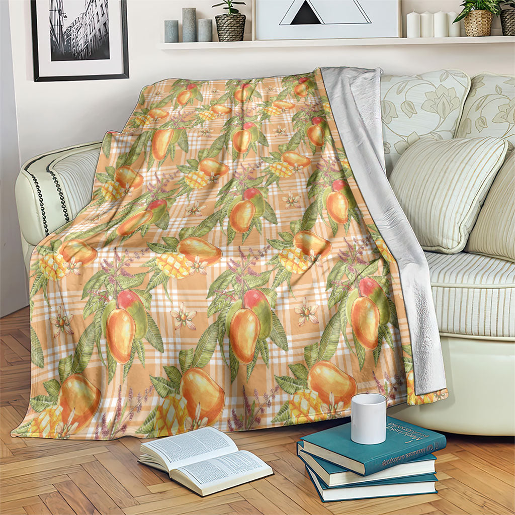 Vintage Hawaii Mango Blanket Coral Hawaiian Palaka LT05 Orange - Polynesian Pride