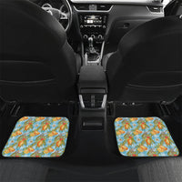 Vintage Hawaii Mango Car Mats Blue Hawaiian Palaka LT05 Set 2pcs - Back Blue - Polynesian Pride