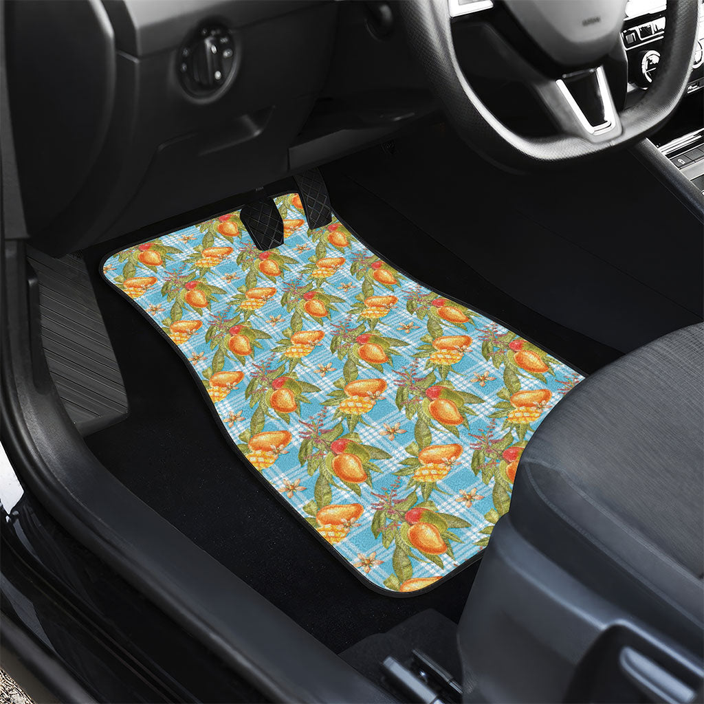 Vintage Hawaii Mango Car Mats Blue Hawaiian Palaka LT05 - Polynesian Pride