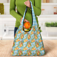 Vintage Hawaii Mango Grocery Bag Blue Hawaiian Palaka LT05 - Polynesian Pride