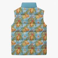 Vintage Hawaii Mango Sleeveless Puffer Jacket Blue Hawaiian Palaka LT05 - Polynesian Pride