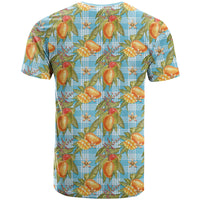 Vintage Hawaii Mango T Shirt Blue Hawaiian Palaka LT05 - Polynesian Pride