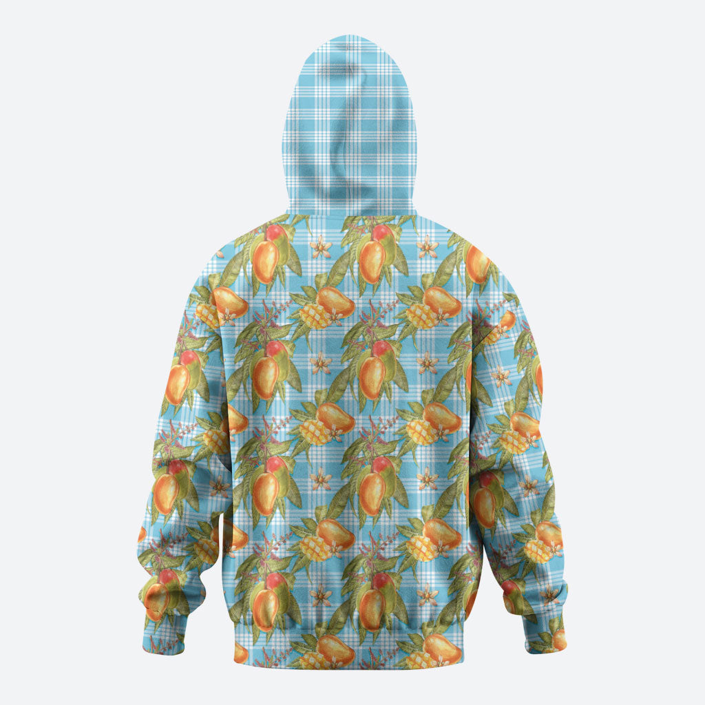 Vintage Hawaii Mango Zip Hoodie Blue Hawaiian Palaka LT05 - Polynesian Pride