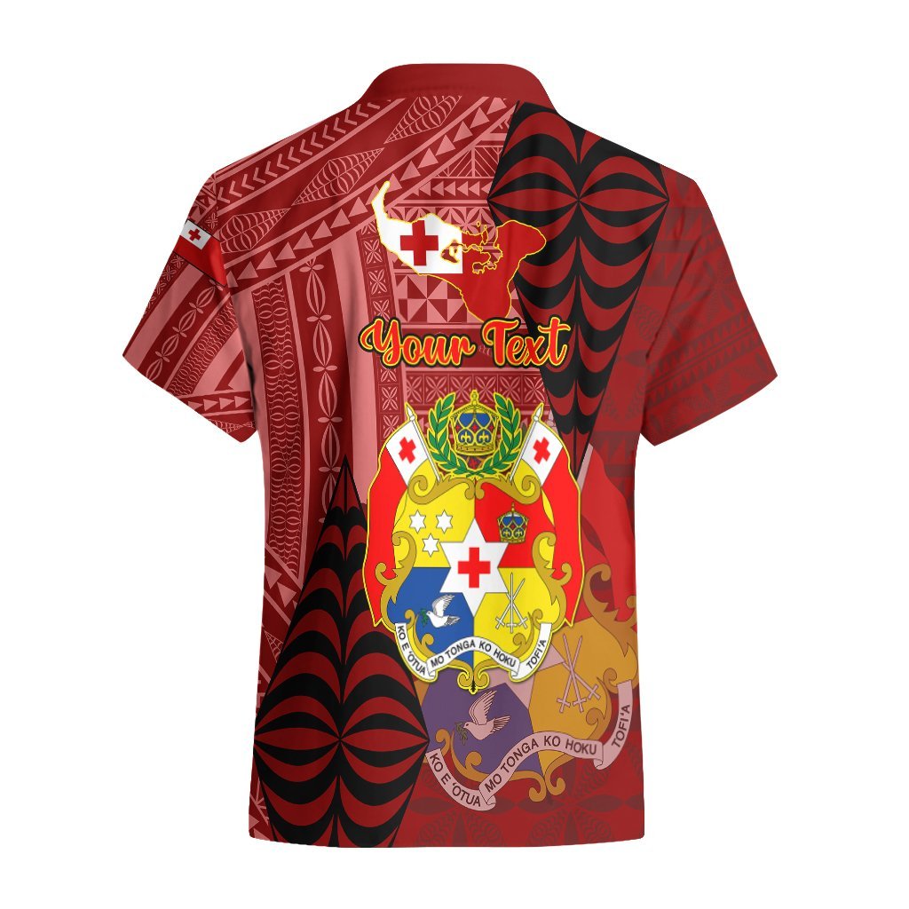 Personalized Tonga Hawaiian Shirt Coat Of Arms Tongatapu With Ngatu Pattern LT05 - Polynesian Pride