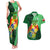 Personalized Tonga Couples Matching Tank Maxi Dress and Hawaiian Shirt Coat Of Arms Haapai With Ngatu Pattern LT05 Green - Polynesian Pride