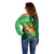 Personalized Tonga Off Shoulder Sweater Coat Of Arms Haapai With Ngatu Pattern LT05 - Polynesian Pride