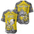 Personalised Happy Niue Constitution Day Baseball Jersey Niuean Crab Hiapo Pattern Yellow Version