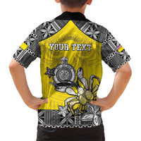 Personalised Happy Niue Constitution Day Hawaiian Shirt Niuean Crab Hiapo Pattern Yellow Version LT05 - Polynesian Pride