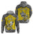 Personalised Happy Niue Constitution Day Hoodie Niuean Crab Hiapo Pattern Yellow Version