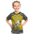 Personalised Happy Niue Constitution Day Kid T Shirt Niuean Crab Hiapo Pattern Yellow Version