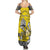 Personalised Happy Niue Constitution Day Summer Maxi Dress Niuean Crab Hiapo Pattern Yellow Version