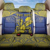 Niue The Rock Back Car Seat Cover Niuean Crab Hiapo Pattern Blue Version LT05 One Size Blue - Polynesian Pride