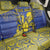 Niue The Rock Back Car Seat Cover Niuean Crab Hiapo Pattern Blue Version