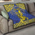 Niue The Rock Quilt Niuean Crab Hiapo Pattern Blue Version