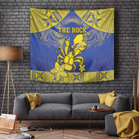 Niue The Rock Tapestry Niuean Crab Hiapo Pattern Blue Version LT05 - Polynesian Pride