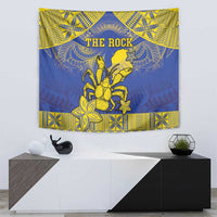 Niue The Rock Tapestry Niuean Crab Hiapo Pattern Blue Version LT05 - Polynesian Pride