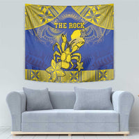 Niue The Rock Tapestry Niuean Crab Hiapo Pattern Blue Version LT05 - Polynesian Pride