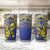 Personalised Niue The Rock Tumbler Cup Niuean Crab Hiapo Pattern Blue Version