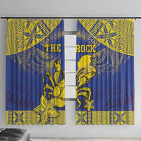 Niue The Rock Window Curtain Niuean Crab Hiapo Pattern Blue Version LT05 With Hooks Blue - Polynesian Pride