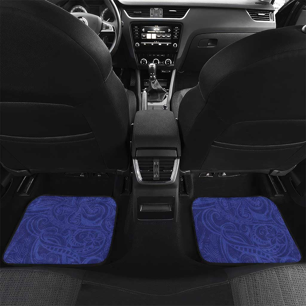 Nauru 92nd Anniversary Of Angam Car Mats Polynesian Whale Pattern LT05 Set 2pcs - Back Blue - Polynesian Pride