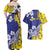 Personalised Nauru 92nd Anniversary Of Angam Couples Matching Off Shoulder Maxi Dress and Hawaiian Shirt Polynesian Whale Pattern