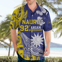 Personalised Nauru 92nd Anniversary Of Angam Hawaiian Shirt Polynesian Whale Pattern LT05 - Polynesian Pride