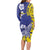 Personalised Nauru 92nd Anniversary Of Angam Long Sleeve Bodycon Dress Polynesian Whale Pattern