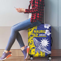 Nauru 92nd Anniversary Of Angam Luggage Cover Polynesian Whale Pattern LT05 - Polynesian Pride