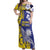 Personalised Nauru 92nd Anniversary Of Angam Off Shoulder Maxi Dress Polynesian Whale Pattern