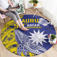 Nauru 92nd Anniversary Of Angam Round Carpet Polynesian Whale Pattern LT05 - Polynesian Pride
