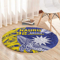 Nauru 92nd Anniversary Of Angam Round Carpet Polynesian Whale Pattern LT05 - Polynesian Pride