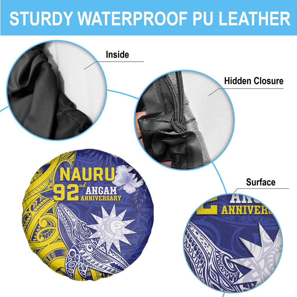 Nauru 92nd Anniversary Of Angam Spare Tire Cover Polynesian Whale Pattern LT05 - Polynesian Pride