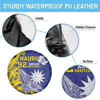 Nauru 92nd Anniversary Of Angam Spare Tire Cover Polynesian Whale Pattern LT05 - Polynesian Pride