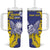 Personalised Nauru 92nd Anniversary Of Angam Tumbler With Handle Polynesian Whale Pattern