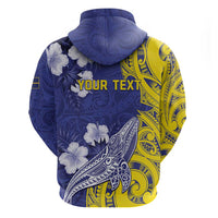 Personalised Nauru 92nd Anniversary Of Angam Zip Hoodie Polynesian Whale Pattern LT05 - Polynesian Pride