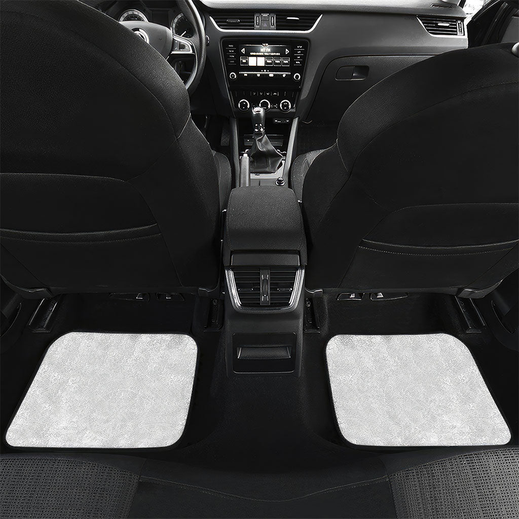 American Samoa White Sunday Car Mats Polynesian Pattern With Tropical Flowers LT05 Set 2pcs - Back White - Polynesian Pride