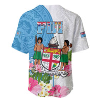 Fiji Day Baseball Jersey Tanoa Hibiscus Fijian Tapa Masi Pattern LT05 - Polynesian Pride
