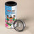 Fiji Day 4 in 1 Can Cooler Tumbler Tanoa Hibiscus Fijian Tapa Masi Pattern