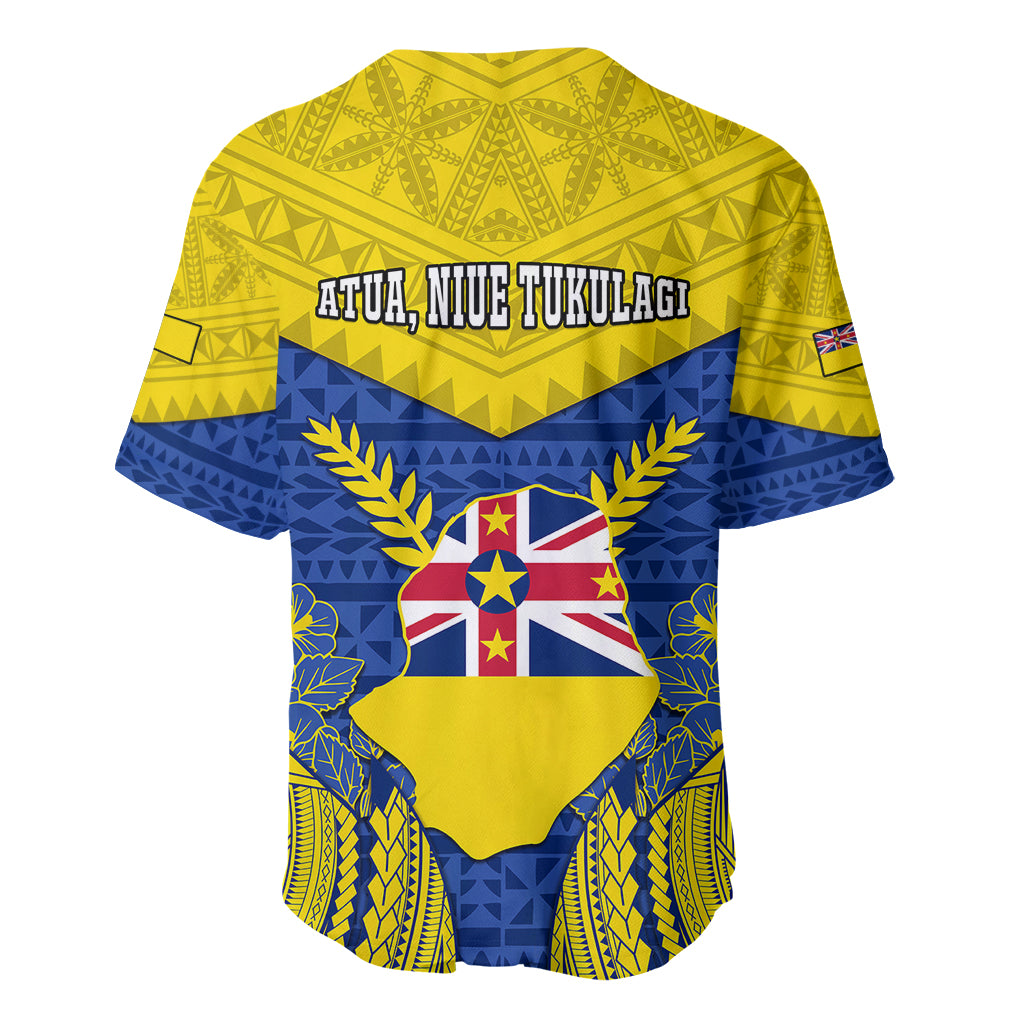 Niue Constitution Day Baseball Jersey Coat Of Arms Niuean Hiapo Pattern LT05 - Polynesian Pride