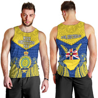 Niue Constitution Day Men Tank Top Coat Of Arms Niuean Hiapo Pattern LT05 - Polynesian Pride