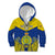 Personalized Niue Constitution Day Kid Hoodie Coat Of Arms Niuean Hiapo Pattern LT05 Zip Hoodie Yellow - Polynesian Pride