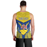 Personalized Niue Constitution Day Men Tank Top Coat Of Arms Niuean Hiapo Pattern LT05 - Polynesian Pride