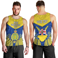Personalized Niue Constitution Day Men Tank Top Coat Of Arms Niuean Hiapo Pattern LT05 - Polynesian Pride