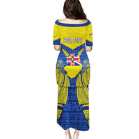 Personalized Niue Constitution Day Puletasi Coat Of Arms Niuean Hiapo Pattern LT05 - Polynesian Pride