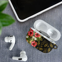 Hawaii Discoverers Day AirPods Case Tropical Hibiscus Glitter Black LT05 - Polynesian Pride