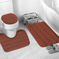 Polynesian Princess Inspired Tapa Pattern Bathroom Set LT05 Mat Set Only (3 pcs) One Size Red - Polynesian Pride