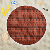 Polynesian Princess Inspired Tapa Pattern Beach Blanket