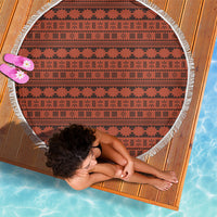 Polynesian Princess Inspired Tapa Pattern Beach Blanket
