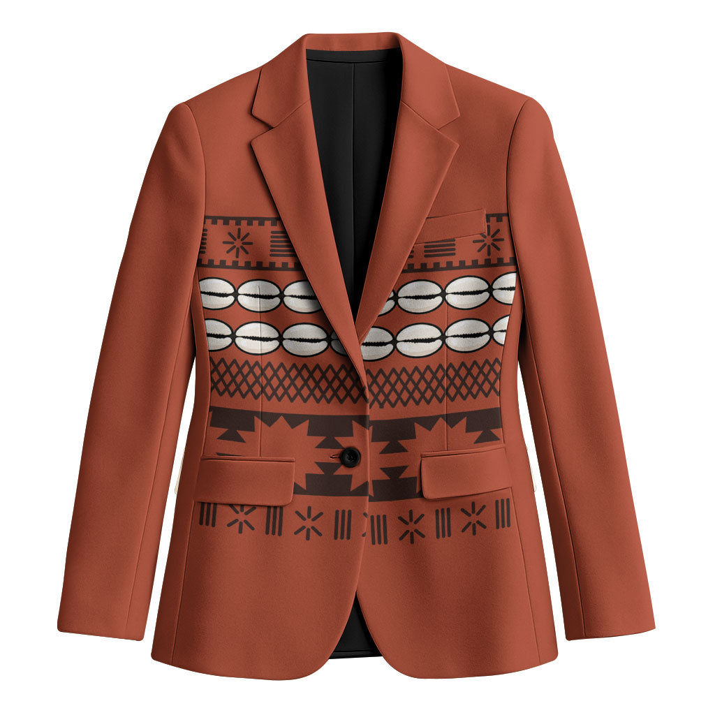 Polynesian Princess Inspired Tapa Pattern Blazer