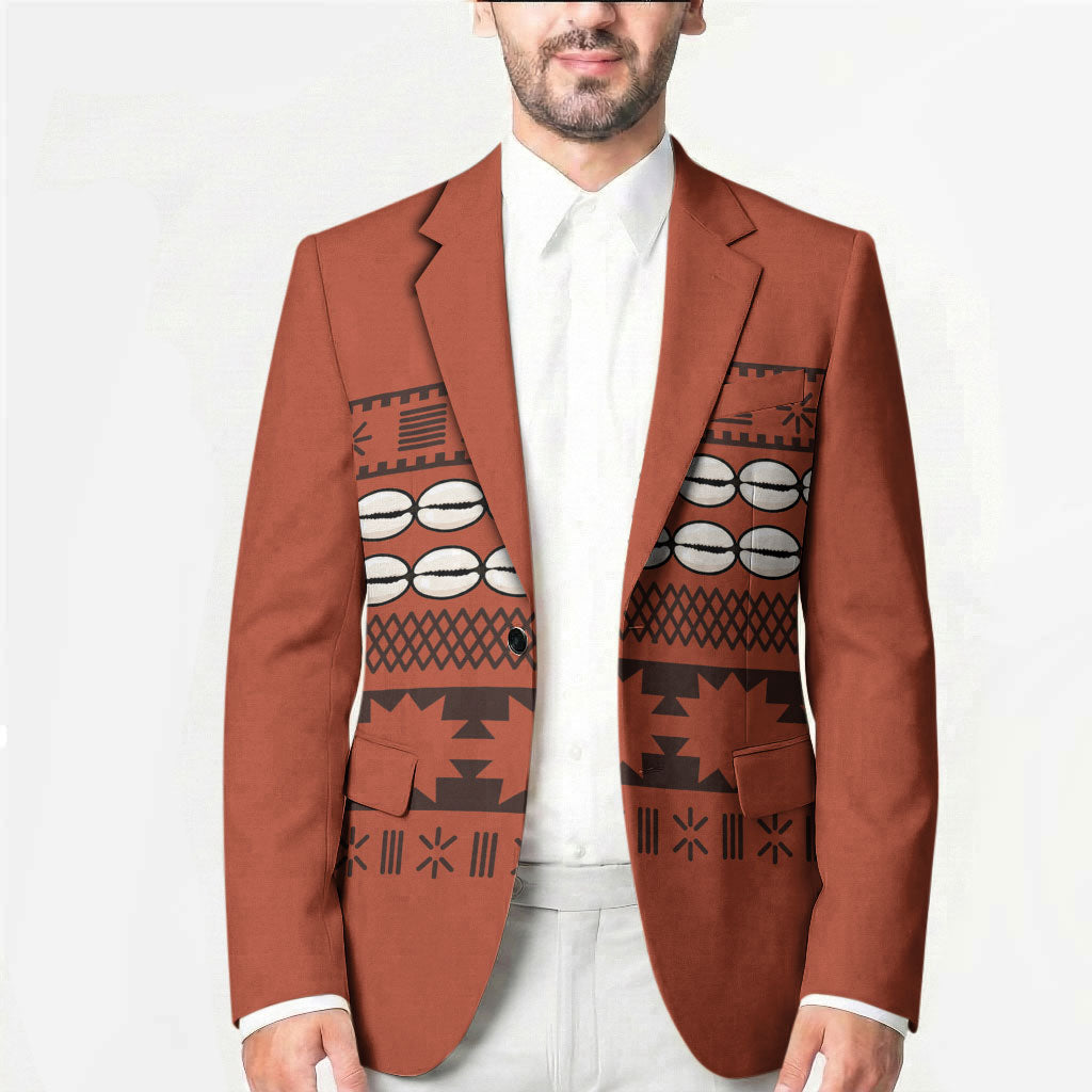 Polynesian Princess Inspired Tapa Pattern Blazer
